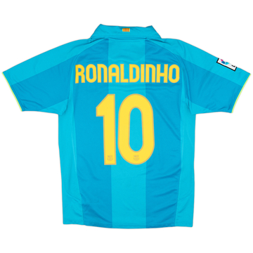 2007-09 Barcelona Away Shirt Ronaldinho #10 - 7/10 - (S)