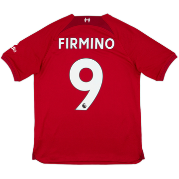 2022-23 Liverpool Home Shirt Firmino #9 - 9/10 - (XL.Boys)