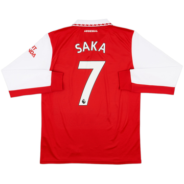2022-23 Arsenal Home L/S Shirt Saka #7 - 8/10 - (M)
