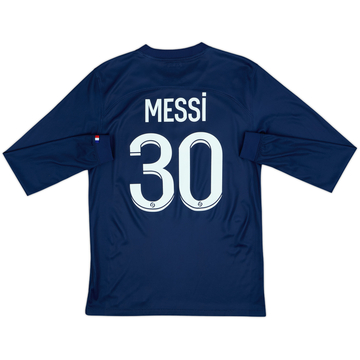 2022-23 Paris Saint-Germain Home L/S Shirt Messi #30 - 8/10 - (S)