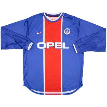 1999-00 Paris Saint-Germain Player Issue Home L/S Shirt - 8/10 - (L)