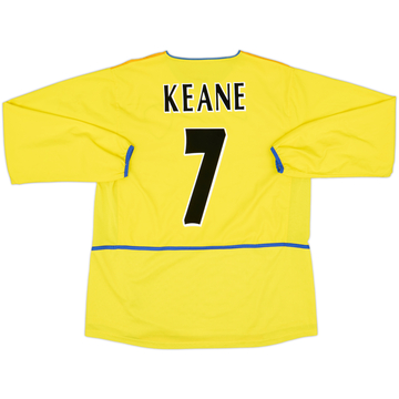 2002-03 Leeds United Camiseta de Manga Larga de Visitante Keane #7 - 8/10 - (L)