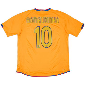 2006-08 Barcelona Away Shirt Ronaldinho #10 - 6/10 - (XL)