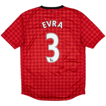 2012-13 Manchester United Home Shirt Evra #3 - 8/10 - (M)