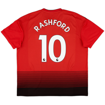2018-19 Manchester United Home Shirt Rashford #10 - 7/10 - (XL)