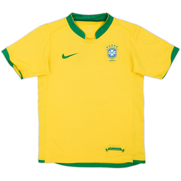 2006-08 Brazil Home Shirt - 7/10 - (M.Boys)