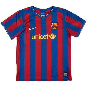 2009-10 Barcelona Home Shirt - 5/10 - (S.Boys)