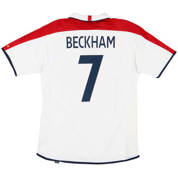 2003-05 England Home Shirt Beckham #7 - 5/10 - (L)