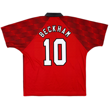 1996-98 Manchester United Home Shirt Beckham #10 - 6/10 - (XL)