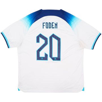 2022-23 England Home Shirt Foden #20 - 5/10 - (XL)