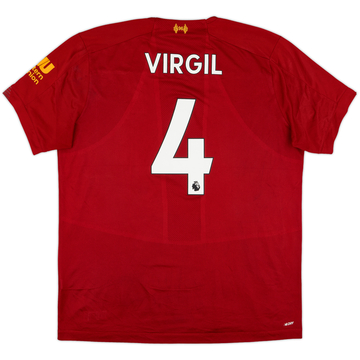 2019-20 Liverpool Home Shirt Virgil #4 - 5/10 - (XL)