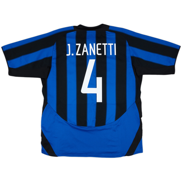 2003-04 Inter Milan Home Shirt J.Zanetti #4 - 6/10 - (XL)