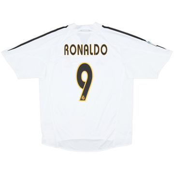 2004-05 Real Madrid Home Shirt Ronaldo #9 - 9/10 - (M)