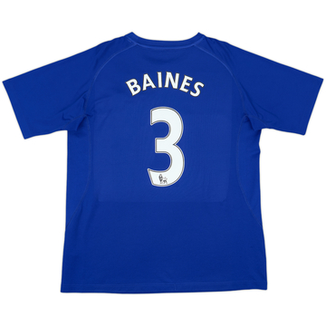 2010-11 Everton Home Shirt Baines #3 - 8/10 - (L)