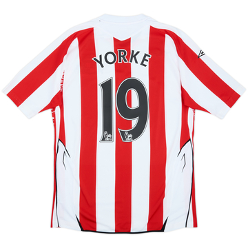 2007-08 Sunderland Home Shirt Yorke #19 - 8/10 - (M)