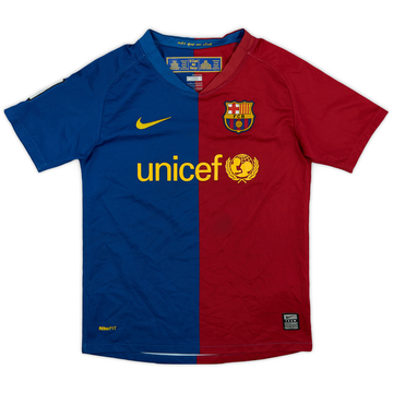 2008-09 Barcelona Home Shirt - 7/10 - (S.Boys)