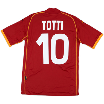 2008-09 Roma Home Shirt Totti #10 (XS)