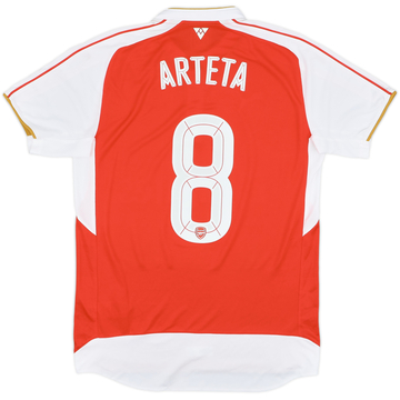 2015-16 Arsenal Home Shirt Arteta #8 (M)