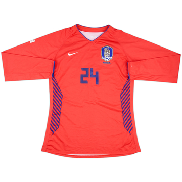 2006-08 South Korea Home L/S Shirt #24 - 8/10 - (XXL)