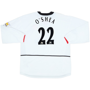 2002-03 Manchester United Away L/S Shirt O'Shea #22 - 7/10 - (XXL)
