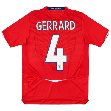 2008-10 England Away Shirt Gerrard #4 - 8/10 - (XL.Boys)