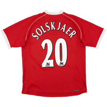 2006-07 Manchester United Home Shirt Solskjaer #20 - 5/10 - (L)