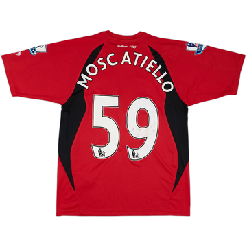 2009-10 Fulham Match Issue Signed Away Shirt Moscatiello #59