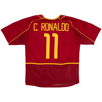 2002-04 Portugal Player Issue Home Shirt C.Ronaldo #11 - 8/10 - (L)