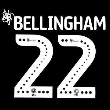 2019-20 Birmingham City Away Bellingham #22 EFL Name Set