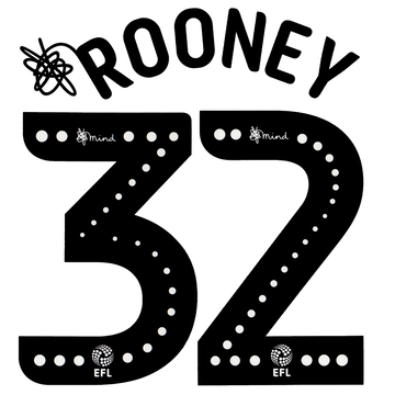 2019-20 Derby County Home/Away Rooney #32 EFL Name Set