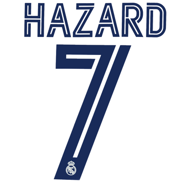2020-21 Real Madrid Home Hazard #7 Name Set