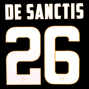2014-15 Roma GK De Sanctis #26 Name Set