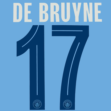 2023-24 Manchester City Home Cup De Bruyne #17 Name Set
