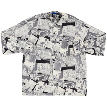 1990s Pele Silk Button-up Graphic Shirt - 10/10 - (L)
