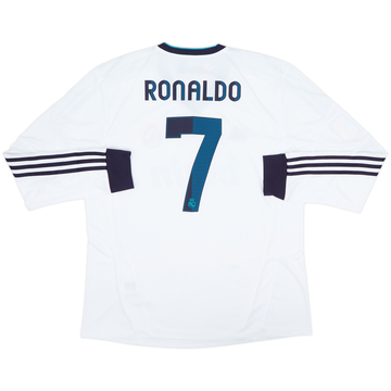Camiseta de local de manga larga del Real Madrid 2012-13 Ronaldo #7 (XL)