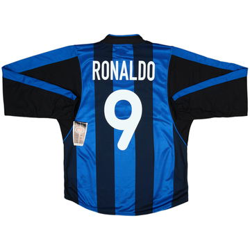 2000-01 Inter Milan Home L/S Shirt Ronaldo #9 (S)
