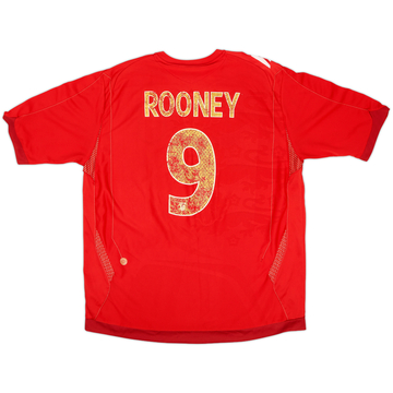 2006-08 England Away Shirt Rooney #9 - 4/10 - (XL)