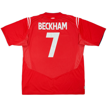 2004-06 England Away Shirt Beckham #7 - 5/10 - (XL)