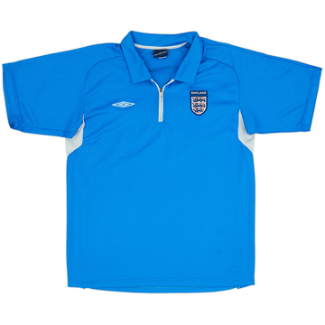 2004-06 England Umbro 1/4 Zip Polo Shirt - 8/10 - (M)