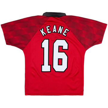 1996-98 Manchester United Home Shirt Keane #16 - 6/10 - (Y)