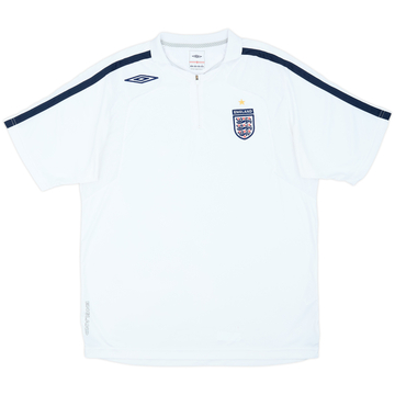 2006-07 England Umbro 1/4 Zip Polo Shirt - 6/10 - (L)