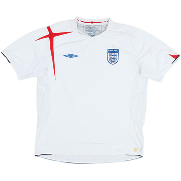 2005-07 England Home Shirt - 5/10 - (XL)