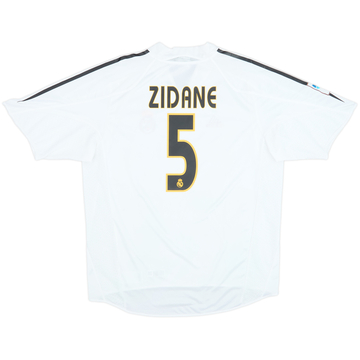 2004-05 Real Madrid Home Shirt Zidane #5 - 5/10 - (L)