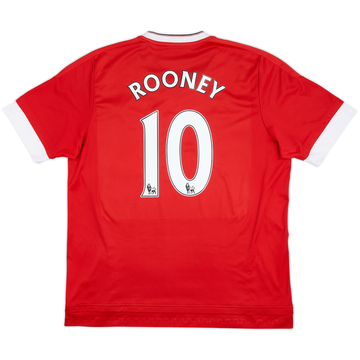2015-16 Manchester United Home Shirt Rooney #10 - 6/10 - (XL)