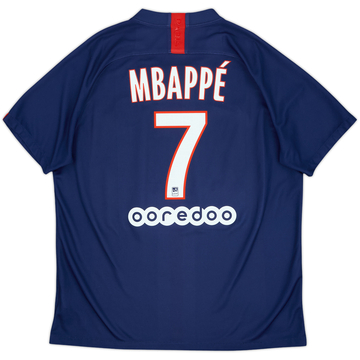 2019-20 Paris Saint-Germain Home Shirt Mbappe #7 - 7/10 - (XL)