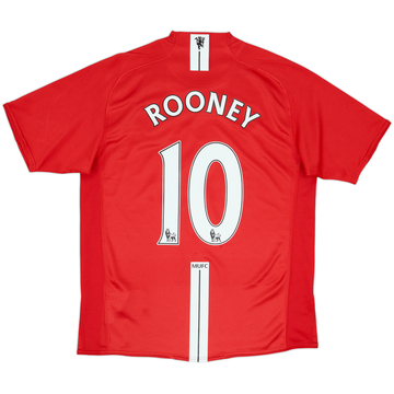 2007-09 Manchester United Home Shirt Rooney #10 - 5/10 - (M)