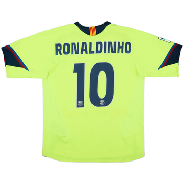 2005-06 Barcelona Away Shirt Ronaldinho #10 - 8/10 - (L)