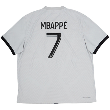 2022-23 Paris Saint-Germain Authentic Away Shirt Mbappe #7 - 9/10 - (XXL)