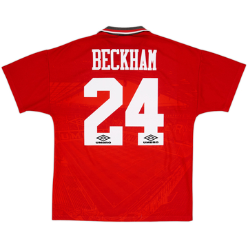 1994-96 Manchester United Home Shirt Beckham #24 - 6/10 - (M)