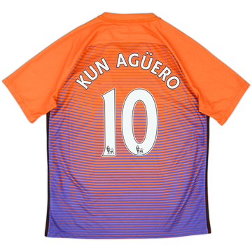 2016-17 Manchester City Third Shirt Kun Aguero #10 - 8/10 - (L)
